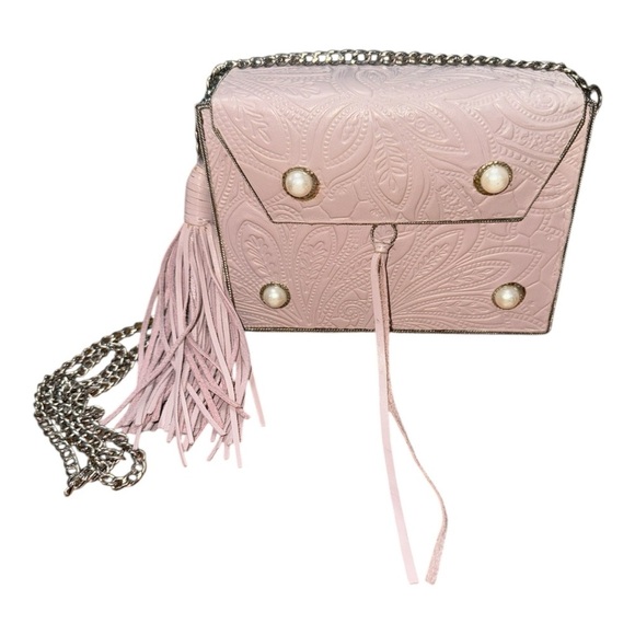 Sam Edelman Pink Crossbody Bag with Chain Strap and Tassel - Picture 2 of 6